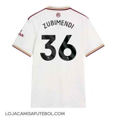 Camisa de Futebol Arsenal Martin Zubimendi #36 Equipamento Alternativo 2025-26 Manga Curta Camisa de Futebol Arsenal Martin Zubimendi #36 Equipamento Alternativo 2025-26 Manga Curta